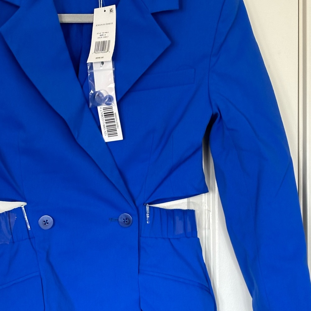 NWT Jonathan Simkhai Kylo Cutout Blazer Mini Dress. Size 4 - Picture 6 of 8